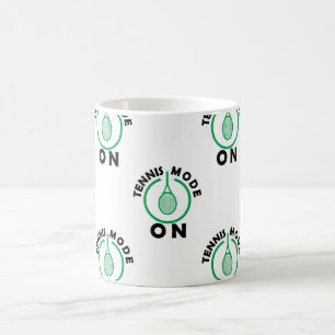 Tennis mode ON green / white Coffee Mug