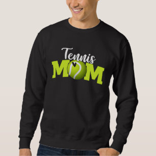 Tennis Mom Cute Letter Print Women Cute Mother's D Sweatshirt