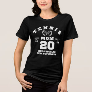 Tennis Mom Funny Sports Established 2020 Tri-Blend Shirt