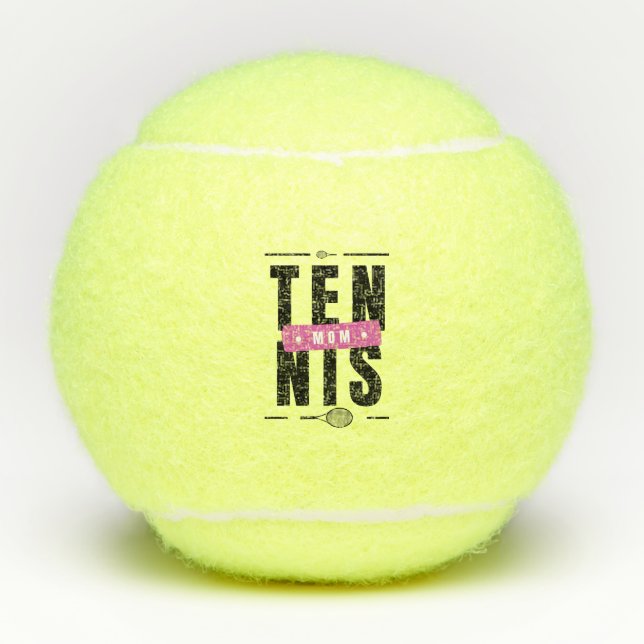 Tennis Mom Modern Typography Mother's Day Theme    Tennis Balls (Front)