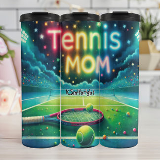 Tennis Mom Night Match Thermal Tumbler