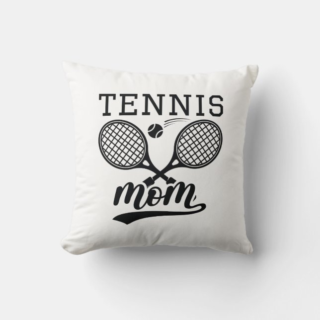 Tennis Mom Throw Pillow (Front)