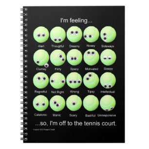 Tennis Moods Poster Notebook