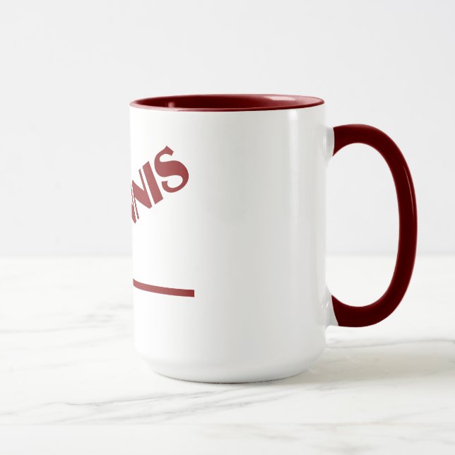 Tennis mug - choose style & customize (Right)