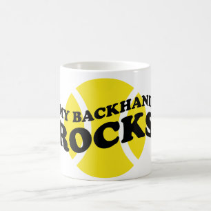 Tennis mug gift with funny slogan saying