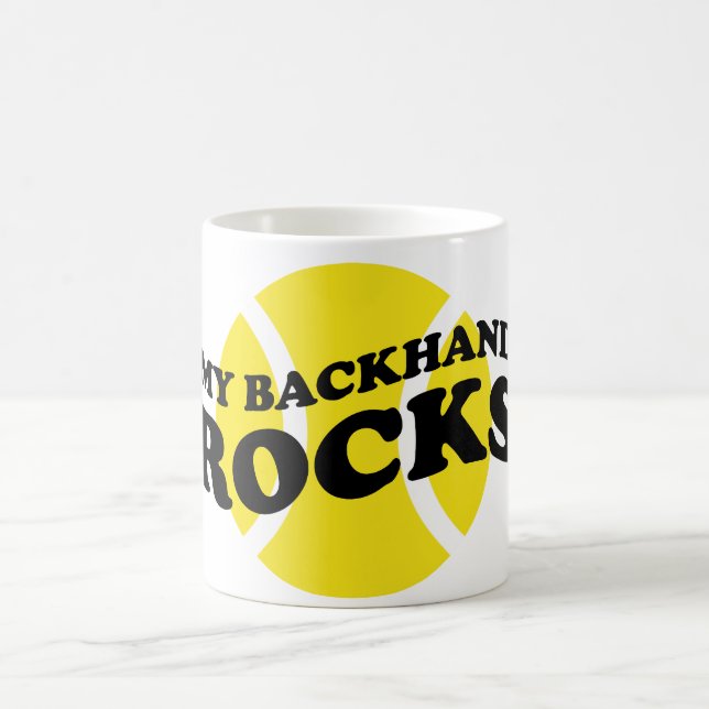 Tennis mug gift with funny slogan saying (Center)