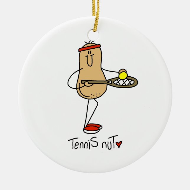 Tennis Nut T-shirts and GIfts Ceramic Ornament (Front)
