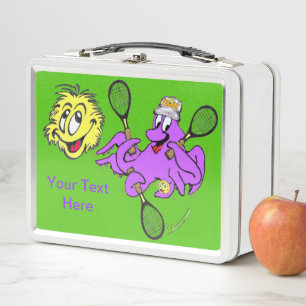 Tennis Octopus Cartoon Lunch Box