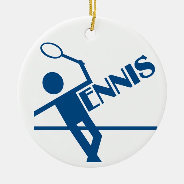 Tennis ornament, customize ceramic ornament (Front)