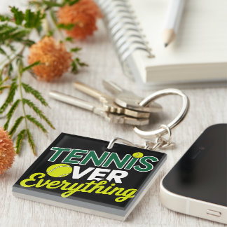 Tennis Over Everything - Design Tennis Graphics Keychain
