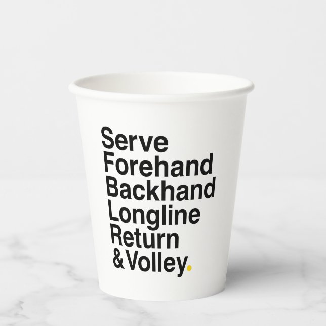 TENNIS PAPER CUPS (Front)