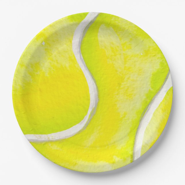 Tennis Paper Plate for Tennis Player Party  (Front)