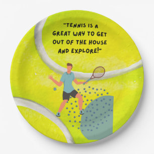 Tennis Paper Plate for Tennis Player Party 