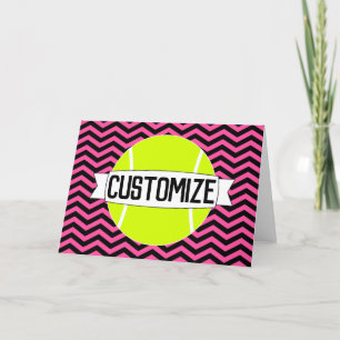 Tennis Party Custom Team or Player Name Greeting Card