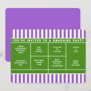 Tennis Party Invitation