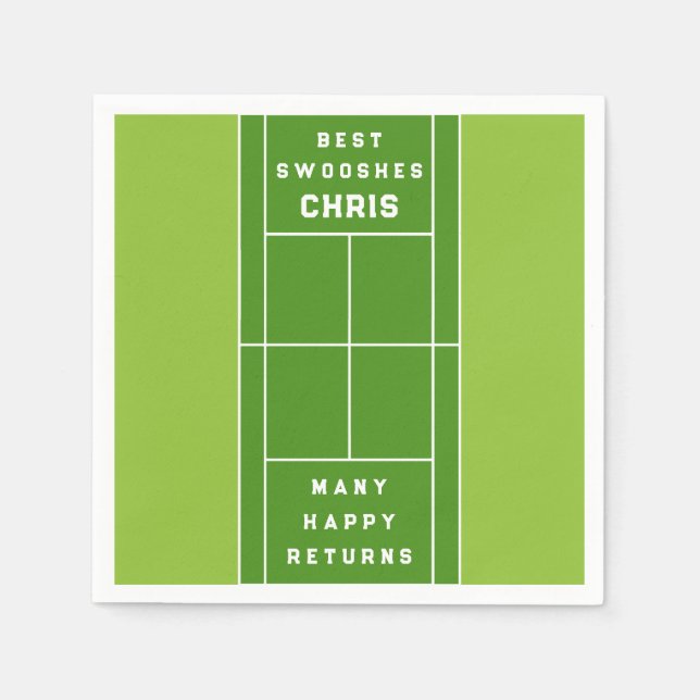 Tennis Party Napkin (Front)