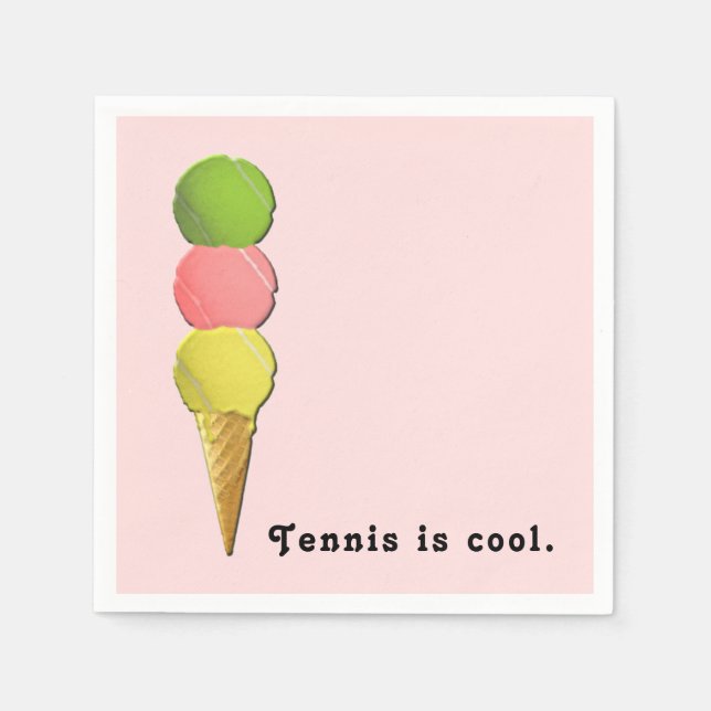 Tennis Party Paper Napkins (Front)