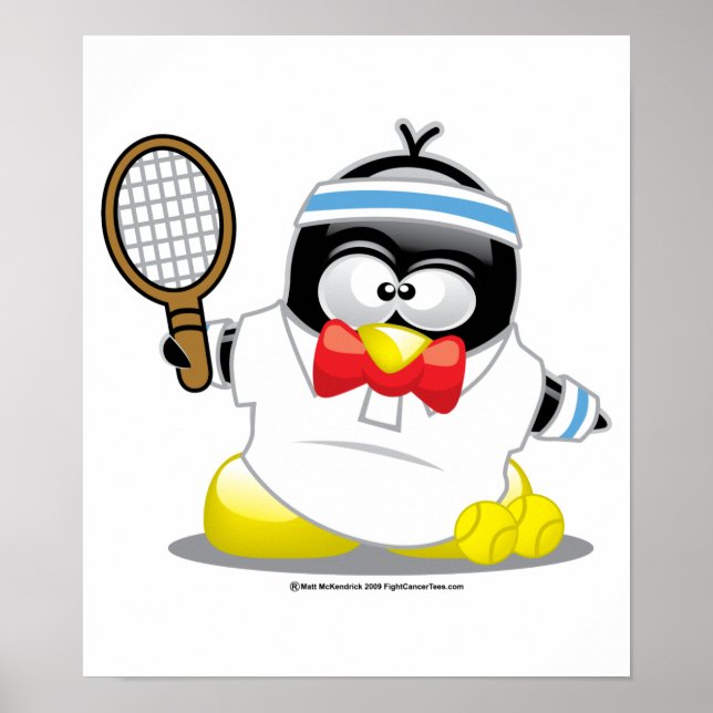 Tennis Penguin Poster (Front)