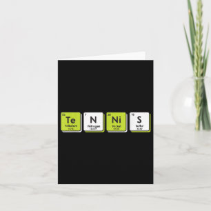 Tennis Periodic Table Elements Sport Funny Player Card