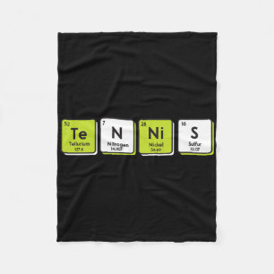 Tennis Periodic Table Elements Sport Funny Player Fleece Blanket