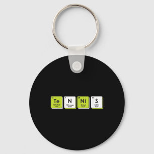 Tennis Periodic Table Elements Sport Funny Player Keychain