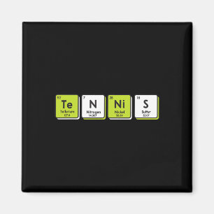 Tennis Periodic Table Elements Sport Funny Player  Magnet