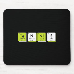 Tennis Periodic Table Elements Sport Funny Player Mouse Pad