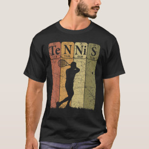 Tennis Periodic Table Elements Tennis Player Nerd  T-Shirt