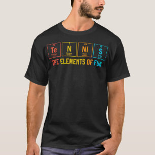 Tennis Periodic Table Of Elements Funny Chemistry  T-Shirt