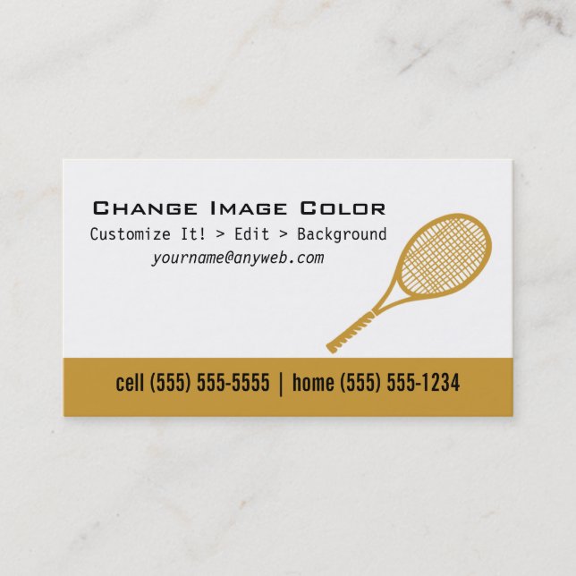 Tennis - Personal Business Card (Front)