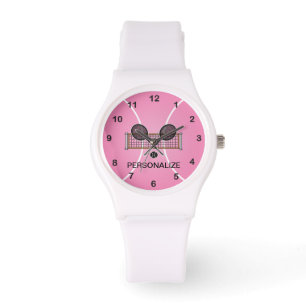 Tennis   Personalize  - Pink Watch