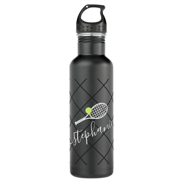 Tennis Personalized Elegant Script Name 710 Ml Water Bottle (Front)