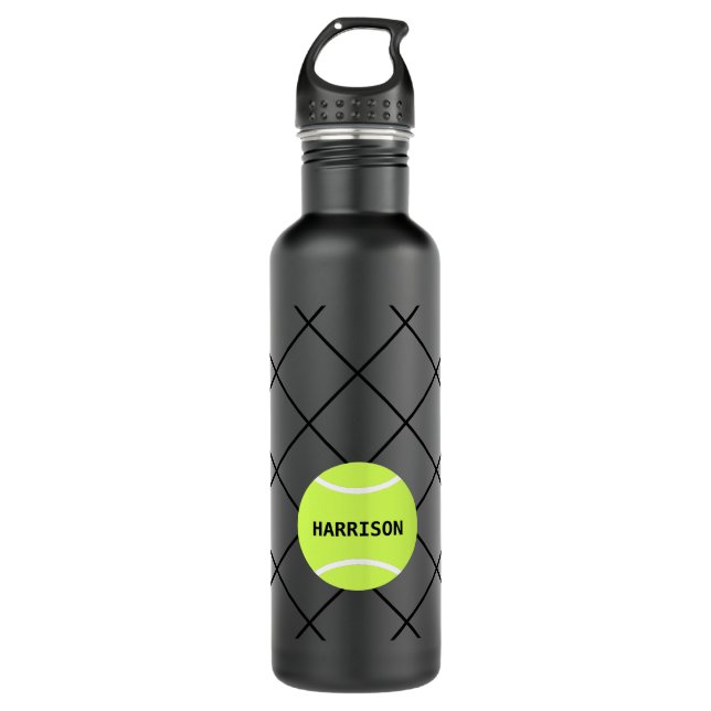 Tennis Personalized Modern Name Stainless 710 Ml Water Bottle (Front)