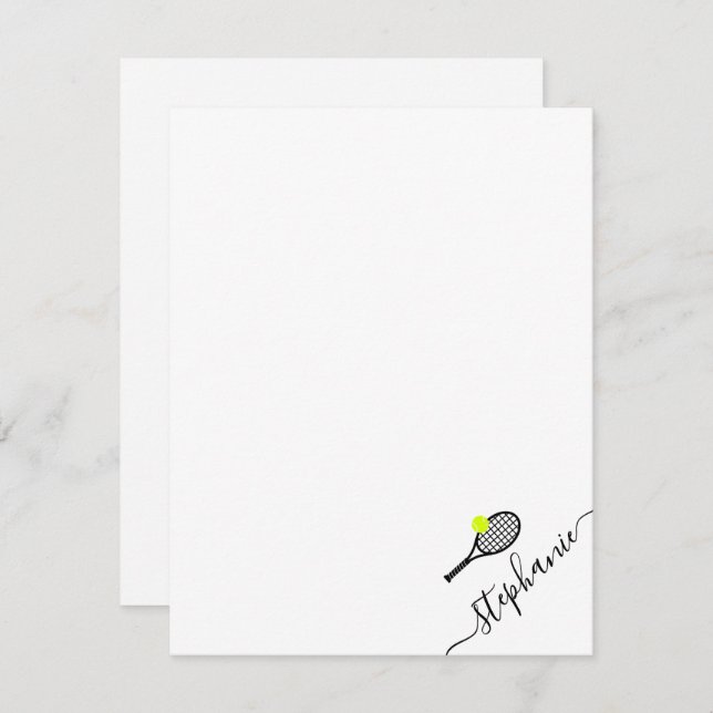 Tennis Personalized Name Card (Front/Back)