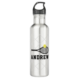 Tennis Personalized Silver Grey 710 Ml Water Bottle