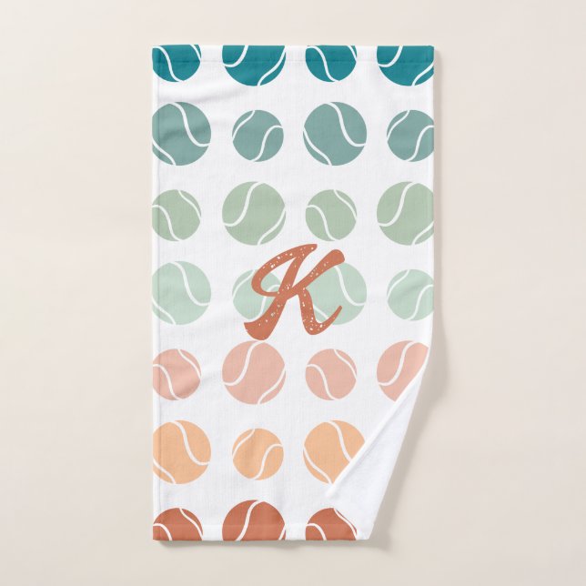 Tennis Personalized Trendy Terracotta Hand Towel (Hand Towel)