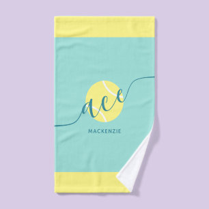 Tennis personnalisé Sport serviette Turquoise mai
