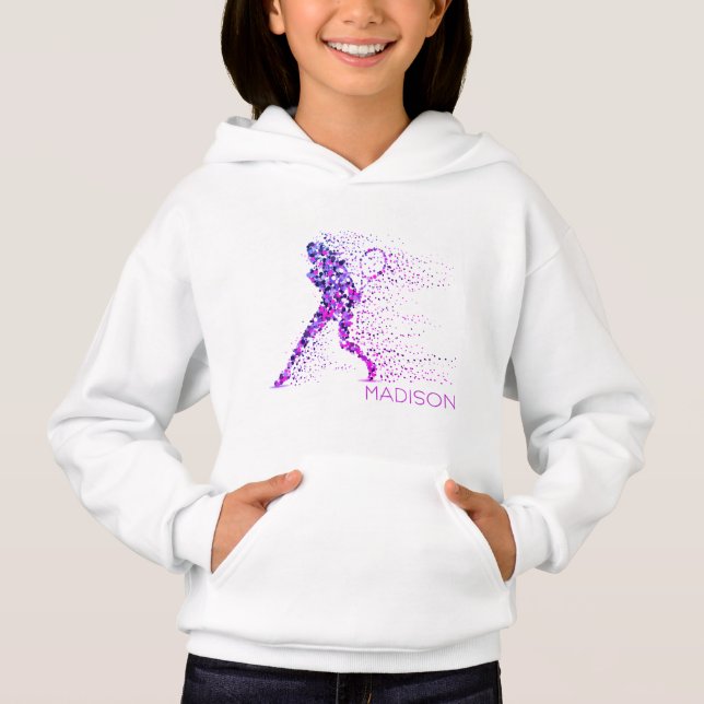 Tennis Pink Pixels Personalized Name (Front)
