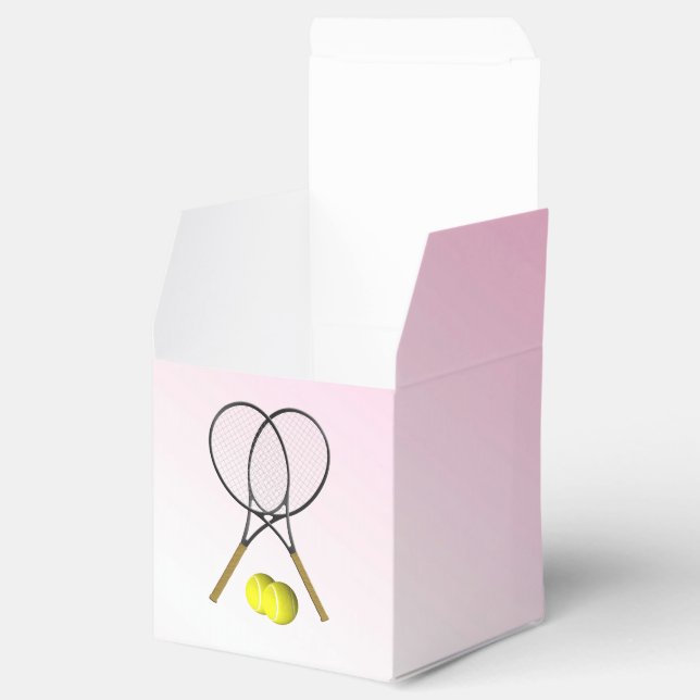 Tennis Pink Sports Favor Box (Opened)