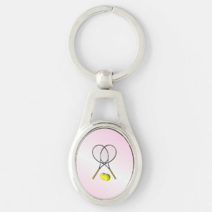 Tennis Pink Sports Keychain
