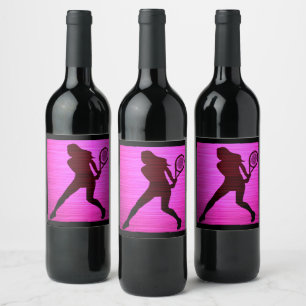 Tennis Pink Wine Label