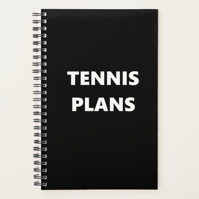 Tennis Planner Sports Theme Tennis Plans (Front)