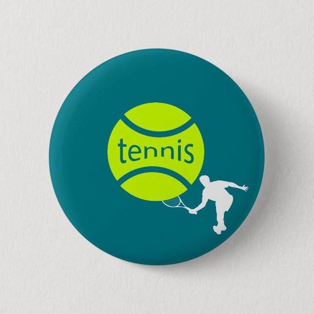Tennis player 2 inch round button (Front)