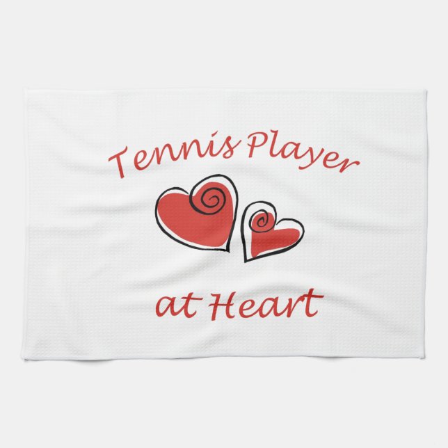 Tennis Player at Heart Kitchen Towel (Horizontal)