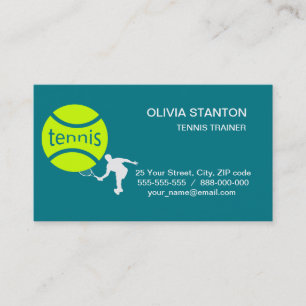Tennis player business card