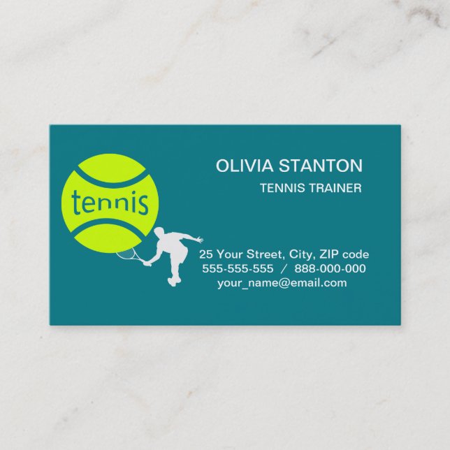 Tennis player business card (Front)