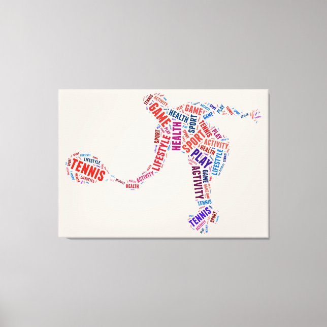 Tennis player canvas print (Front)