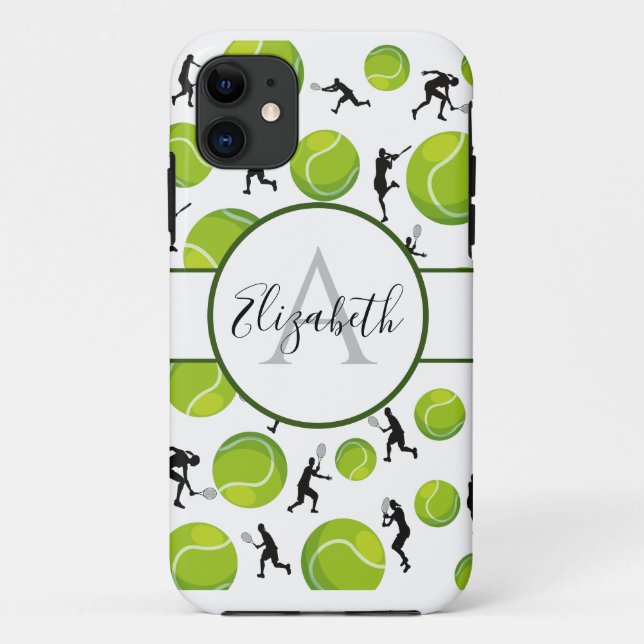Tennis Player Coach Personalized Add Your Name  Case-Mate iPhone Case (Back)