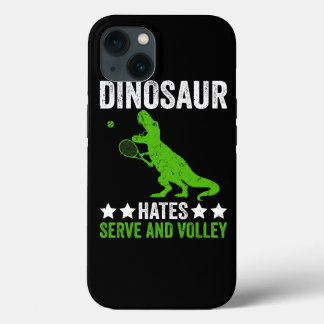 Tennis player Dinosaur hates Serve and volley iPhone 13 Case