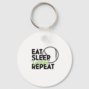 Tennis Player Eat Sleep Tennis Repeat Keychain